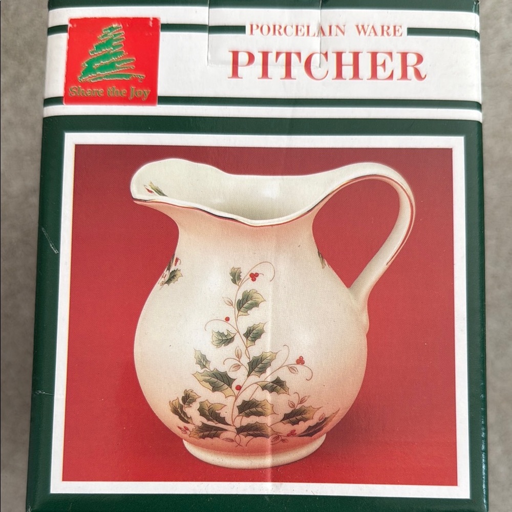 NEW Vintage Christmas Pitcher